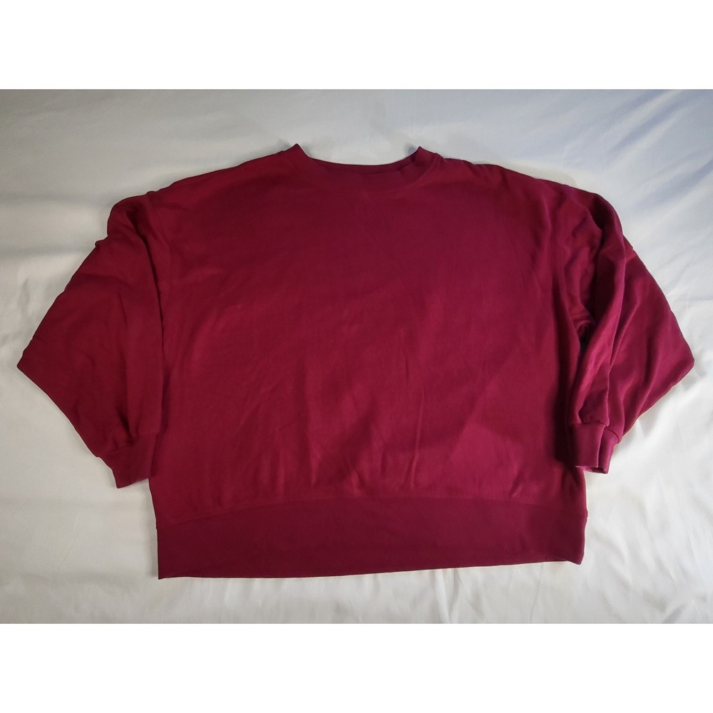 Calvin Klein Performance Womens Oversized Crewneck Sweatshirt Berry Red XL